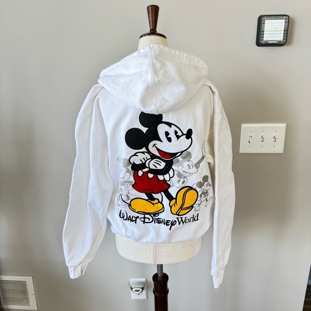Walt Disney World Micky Hoodie with “Micky” Print and Large Back Graphic